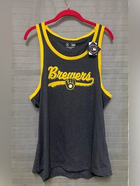 Milwaukee Brewers women's ringer tank top from the "Campus Lifestyle" sz XL navy